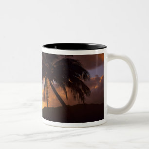 Taza Bicolor EE. UU., Hawái, Kauai, Amanecer colorido en un 2