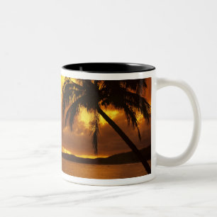 Taza Bicolor EE. UU., Hawái, Kauai, Colorido amanecer en un