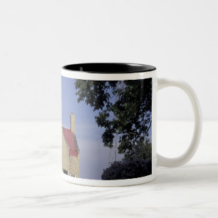 Taza Bicolor EE. UU., Michigan Faro de Old Mackinac Point