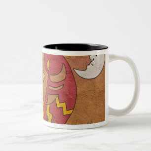 Taza Bicolor EE. UU., Nuevo México, Santa Fe. Mural de pared de