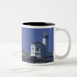 Taza Bicolor EE. UU., Oregón, Bandon, Faro de Coquille