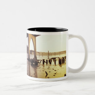 Taza Bicolor EE.UU., Oregón, Florencia. Puente Siuslaw y