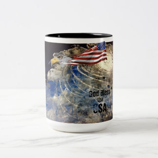 Taza Bicolor EE.UU. Whirling Earth Mug
