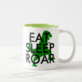 Taza Bicolor Eee Sleep Roar Dinosaur mug | Cute diciendo a los 