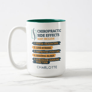 Taza Bicolor Efecto Secundario Quiropráctico Gag Quiropráctico