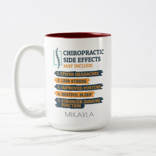 Taza Bicolor Efecto Secundario Quiropráctico Regalo Cumpleaños