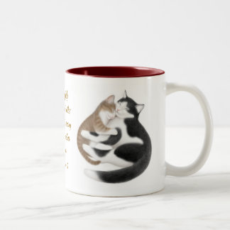 Taza Bicolor Efesios 4:2 Amar a los gatos Biblia Verse Mug