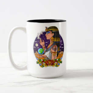 Taza Bicolor Egyptian Queen Cleopatra