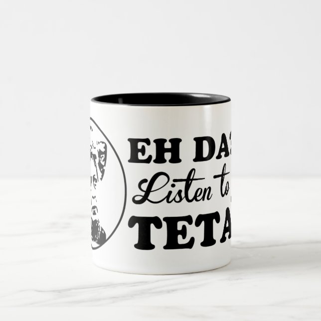 Taza Bicolor ¡EH DA?! ¡Escuche su TETA! (Centro)