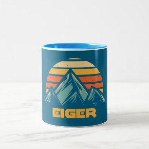 Taza Bicolor Eiger Suiza Retro Turquesa