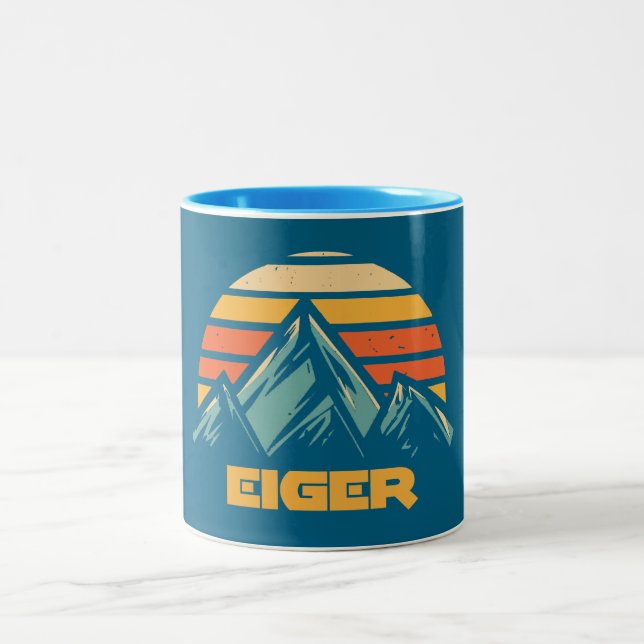 Taza Bicolor Eiger Suiza Retro Turquesa (Centro)