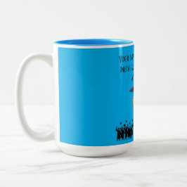 Taza Bicolor Einstein's graduation motto azure