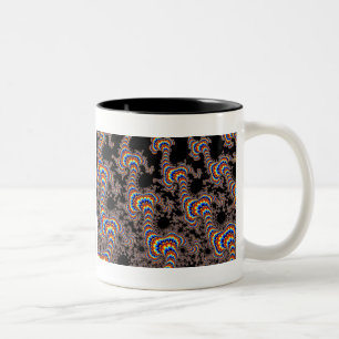 Taza Bicolor Ejecución de color - Arte fractal