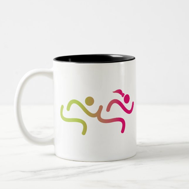 Taza Bicolor Ejecutando Chicas para siempre (Izquierda)