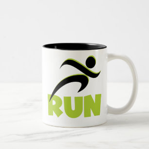 Taza Bicolor Ejecutar Fitness Run Green