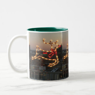 Taza Bicolor Ejecutar Rudolph Run Coffee Mug