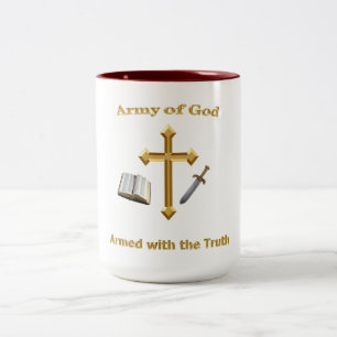 Taza Bicolor Ejército De Dios