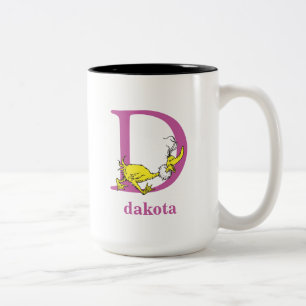 Taza Bicolor El ABC de Dr. Seuss: Letra D - Morado   Agrega tu 