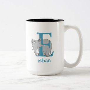 Taza Bicolor El ABC de Dr. Seuss: Letra E - Azul   Agrega tu no
