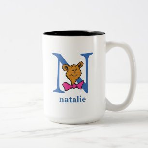 Taza Bicolor El ABC de Dr. Seuss: Letra N - Azul Agrega tu no