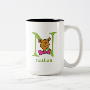 Taza Bicolor El ABC de Dr. Seuss: Letra N - Verde Agrega tu n