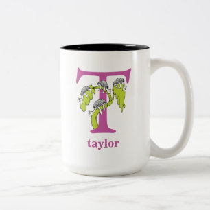 Taza Bicolor El ABC de Dr. Seuss: Letra T - Morado Agrega tu