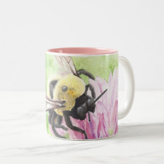 Taza Bicolor El abejorro en las flores