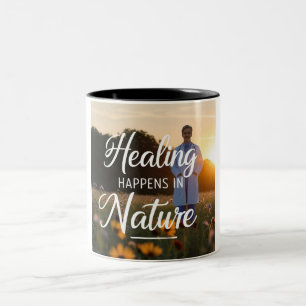Taza Bicolor El abrazo de la naturaleza: Mug de la naturaleza m
