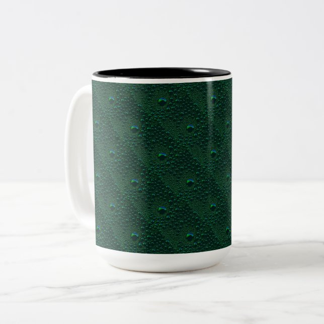 Taza Bicolor El agua cae sobre el Metalizado verde (Anverso izquierdo)