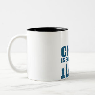 Taza Bicolor El ajedrez es arte, ciencia, deportes, regalos par