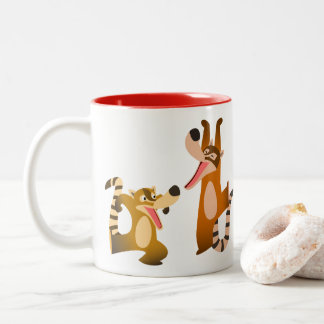 Taza Bicolor El alegre Personalizado Coatimundis