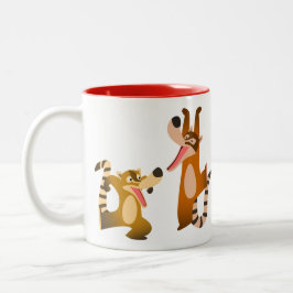 Taza Bicolor El alegre Personalizado Coatimundis