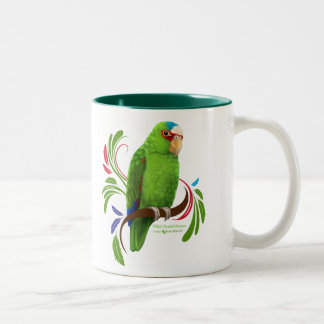 Taza Bicolor El Amazonas afrontado blanco