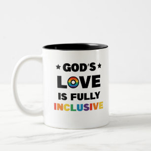 Taza Bicolor El Amor de Dios es Totalmente Inclusivo Mes del Or