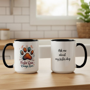 Taza Bicolor El Amor de Hogar Cambia Vidas Pregúntame Sobre Mi