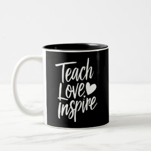 Taza Bicolor El amor de la enseñanza inspira la vida del profes