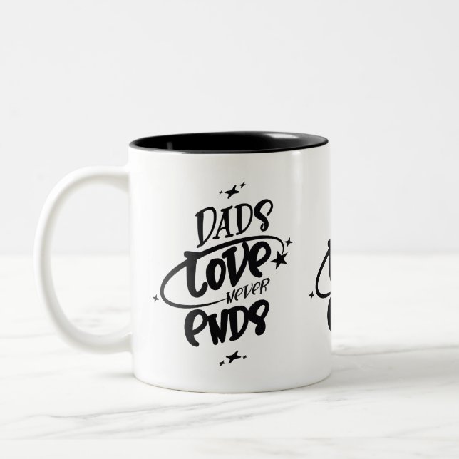 Taza Bicolor El amor de papá nunca termina (Izquierda)