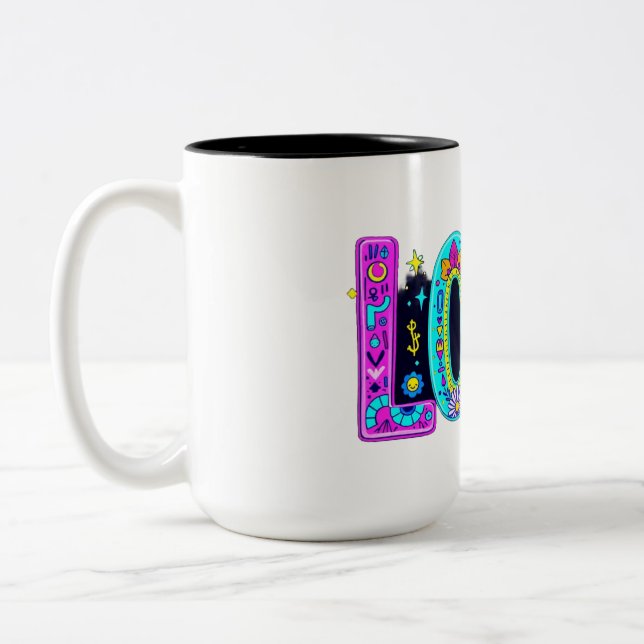 Taza Bicolor El amor en flor (Izquierda)