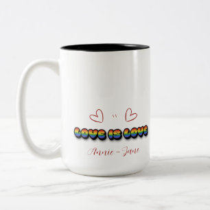Taza Bicolor El amor es amor Arcoíris LGBTQ