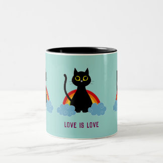 Taza Bicolor EL AMOR ES EL AMOR DEL gato