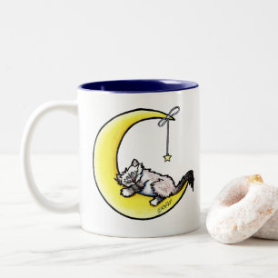 Taza Bicolor El amor lunar Ragdoll Cat 2-Tone Coffee Mug