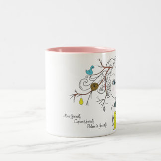 Taza Bicolor El amor usted mismo expreso usted mismo cree en sí