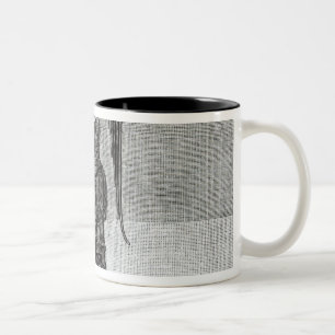 Taza Bicolor El ángel, llevando a cabo las llaves del infierno