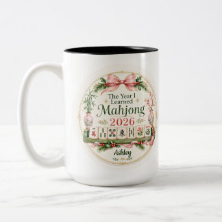 Taza Bicolor El Año en que Aprendí Mahjong Regalo para Ella