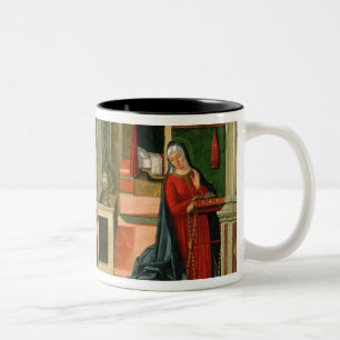 Taza Bicolor El anuncio (aceite en el panel) (detalle de
