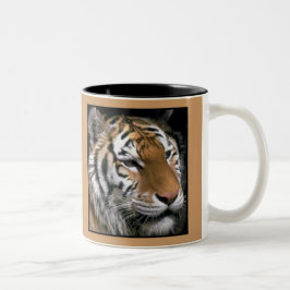 Taza Bicolor El arte de los amantes del tigre siberianos