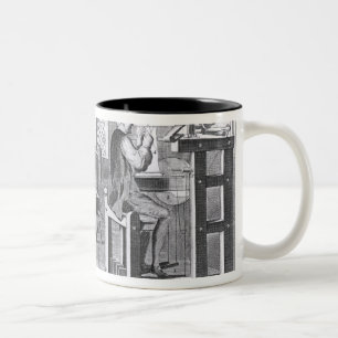 Taza Bicolor El arte de Media-Marco-Trabajo-Hacer punto