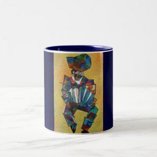 Taza Bicolor El arte del cubismo acordeonista