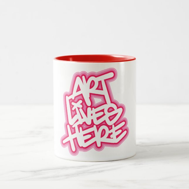 Taza Bicolor El arte vive aquí (Centro)