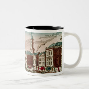 Taza Bicolor El aterrizaje de tropas inglesas en Nueva York